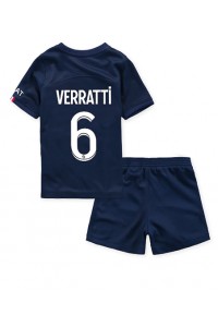 Paris Saint-Germain Marco Verratti #6 Babyklær Hjemme Fotballdrakt til barn 2022-23 Korte ermer (+ Korte bukser)
